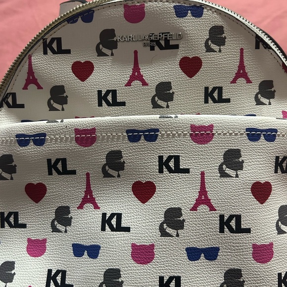 Karl Lagerfeld Multicolor Iconic Print Backpack - Picture 2 of 6